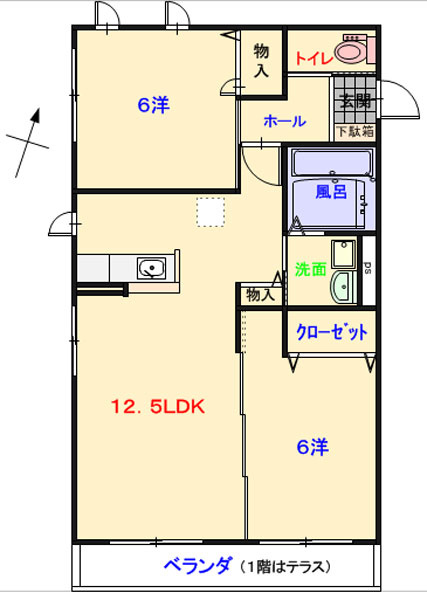 Ｒ．Ｒｅｓｉｄｅｎｃｅの間取り|３号