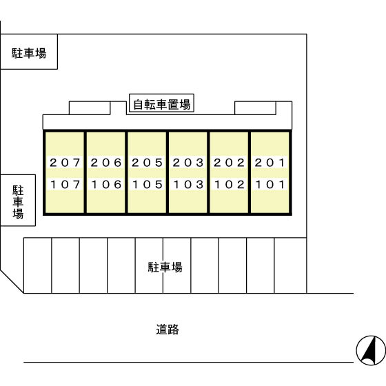 ソシアⅡの区画図
