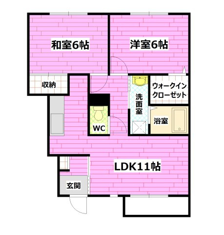 サンビレッジ府中B棟の間取り