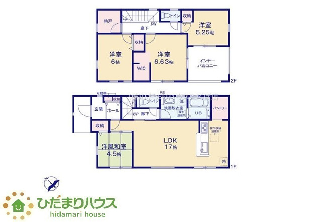 【間取り】 | 水戸内原町第12　新築戸建　3号棟 | 荷物が多くても安心の納戸付き！