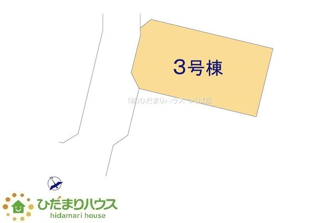 【区画図】 | 水戸内原町第12　新築戸建　3号棟 | 広々駐車場で車の出し入れしやすい。