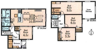 【間取り】 | 川越市下小坂　新築分譲　「川越駅」バス19分　敷地63坪　【名細小学区】