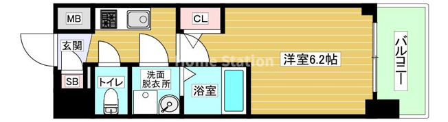 【間取り】 | エスリードレジデンスザ・グラン大阪福島クラス