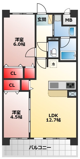 【間取り】 | アトリエール堺寺地町