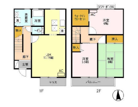 サンクレストA　の間取り