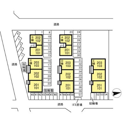 【区画図】 | プロムナードさくら Ｂ