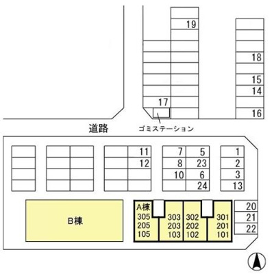 【区画図】 | スカイプラザ宇梶 Ａ