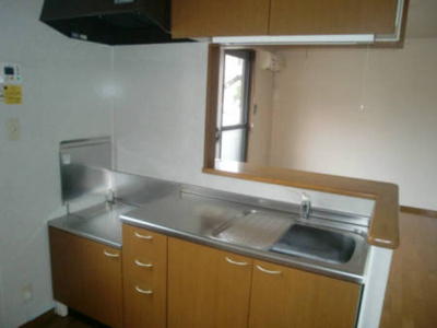 【キッチン】 | コーポセブン Ｅ | 対面キッチン（上部収納棚付き）