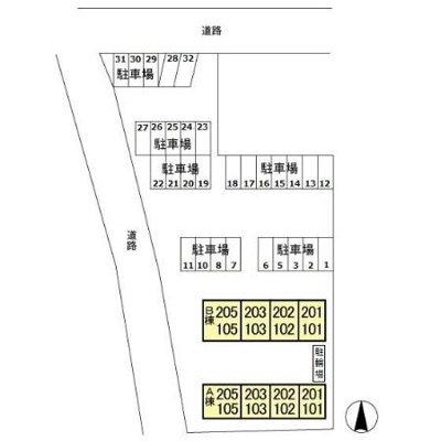 【区画図】 | セジュール・砥上 Ａ