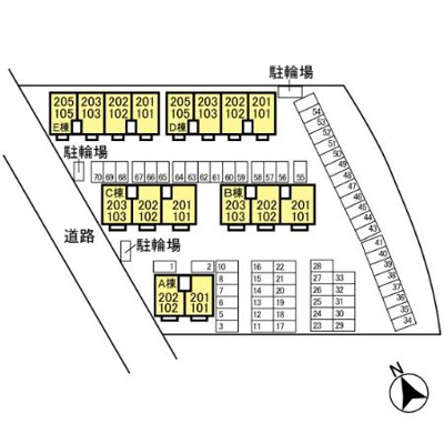 【区画図】 | プレアデス･コート Ｂ