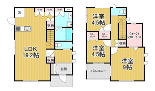 南ひばりガ丘2丁目戸建の間取り