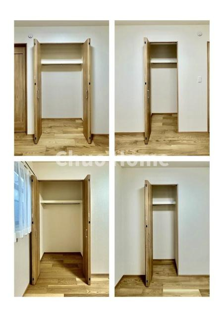 江戸川区一之江6丁目新築分譲住宅の収納|居室にはクローゼットを完備し、自由度の高い家具の配置が叶うシンプルな空間です。お子様の成長と必要になる子供部屋を与えるにはぴったりの間取りですね。
