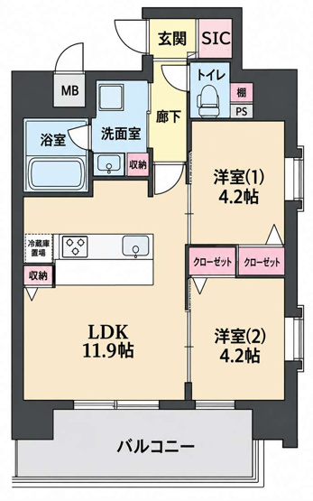 【間取り】 | スプランディッド玉造