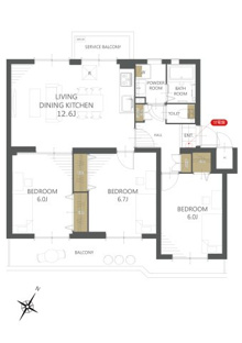 【間取り】西八王子パークハイツ２号棟 