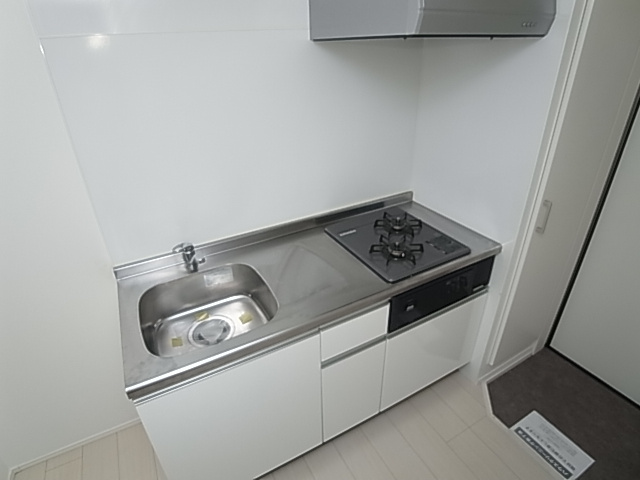 神戸市長田区浜添通１丁目のアパートのキッチン|システムキッチン（ガス２口）