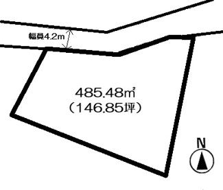 【土地図】 | 高崎市金古町　売地 | 敷地広々146.86坪◎