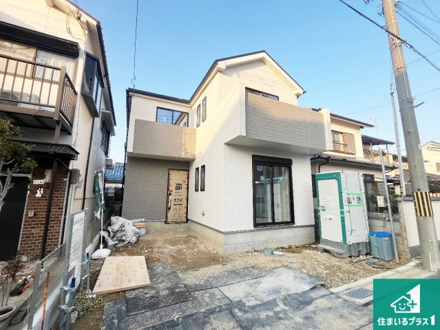 明石市藤が丘　新築一戸建ての外観|周辺は落ち着いた街並みの住宅地！子育てがしやすい住環境です！まだ未完成ですが、現地でしかわからない事もございます。是非一度ご覧ください。
