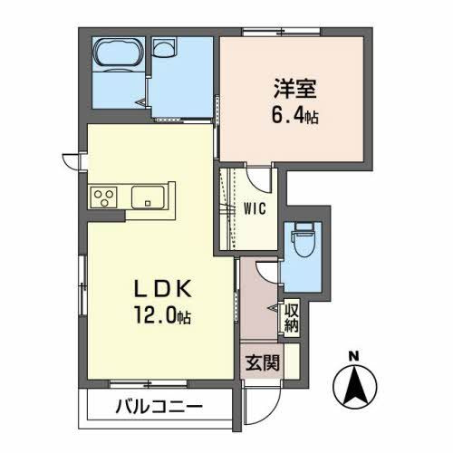 ミューローズ長橋Ⅱ Ｂの間取り