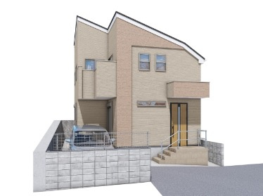 【外観パース】 | ★仲介手数料無料★横浜市港北区篠原西町　新築戸建 | 仲介手数料無料！お問合せ下さい/080-7058-7312 