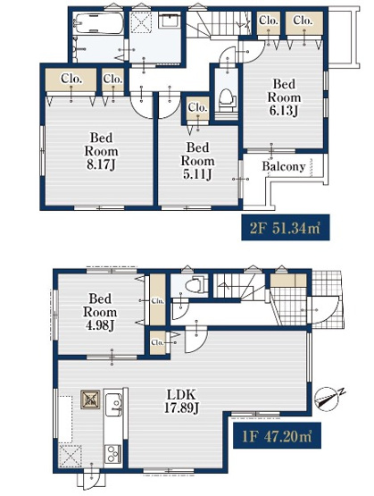 【間取り】 | ★仲介手数料無料★横浜市港北区篠原西町　新築戸建
