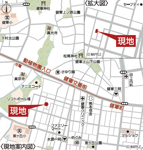 クレイドルガーデン／東区新生第１／１号棟の地図