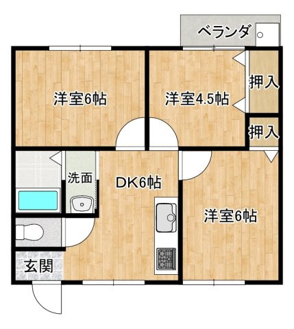 松の本ハイツの間取り