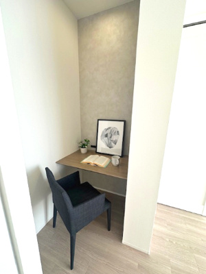 【その他】 | アービング吹田 | 約6帖の洋室には、仕事に、趣味に、勉強にと多様にお使いいただけるカウンター付きです。