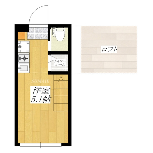 ハーモニーテラス志茂ⅩⅤ　の間取り|ロフト付のお部屋です☆