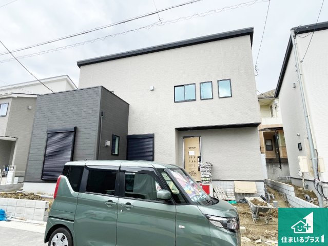 川西市笹部　第2期　新築一戸建ての外観|周辺は落ち着いた街並みの住宅地！子育てがしやすい住環境です！まだ未完成ですが、現地でしかわからない事もございます。是非一度ご覧ください。