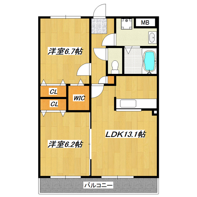 サンモールスクエアの間取り|人気のオールフローリングです。