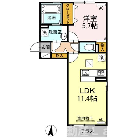 グレイスルポ　B棟の間取り