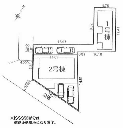大和市西鶴間2丁目24-1期　新築戸建全2棟　2号棟の区画図