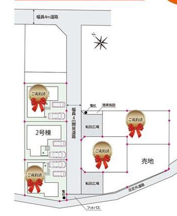蓮田市御前橋１丁目　新築一戸建て　02の区画図|2号棟