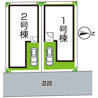 尼崎市塚口町　第1期　新築一戸建ての区画図|全2区画