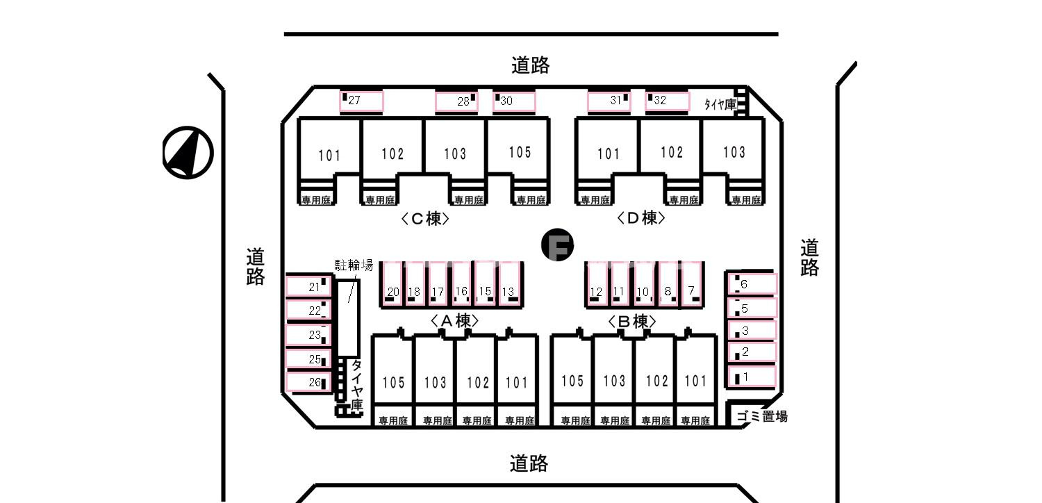 ベル　グランデ　ヤサカ　Ａの区画図
