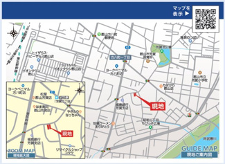 【地図】 | 芳賀小学校・郡山第四中学校　郡山市芳賀３丁目　BLOOMING GARDEN　全９棟　１号棟 | 人気のエリア郡山市芳賀３丁目エリア♪　駅チカ物件です♪　商業施設、コンビニ、病院など生活に欠かせない施設が近いので住みやすいエリアになります♪