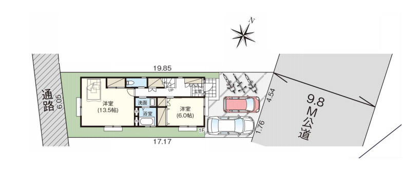 さいたま市見沼区大和田町　中古戸建の区画図