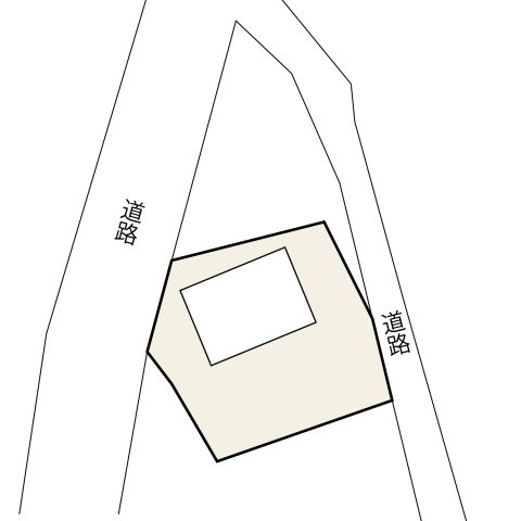 九十九里町片貝　売地の区画図|地形図