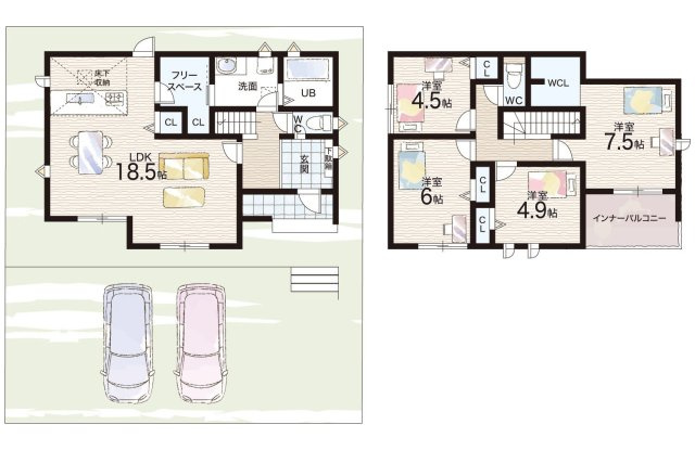 神戸市北区広陵町　第25-1期　新築一戸建ての間取り