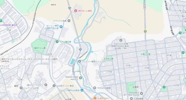 神戸市北区広陵町　第25-1期　新築一戸建ての地図