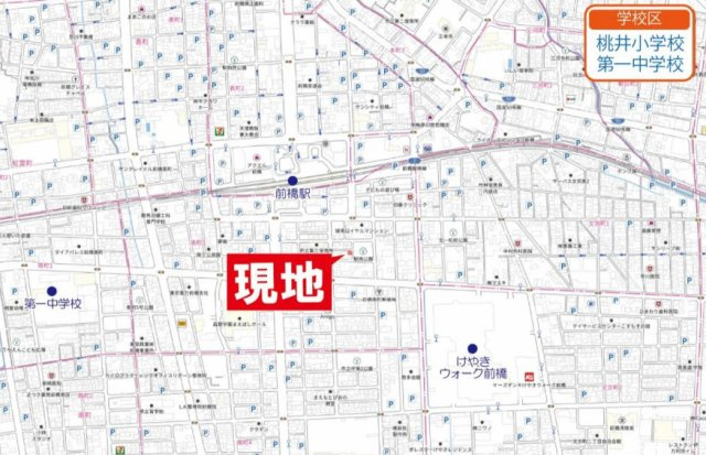 【中古】前橋市南町3丁目　５Kの地図