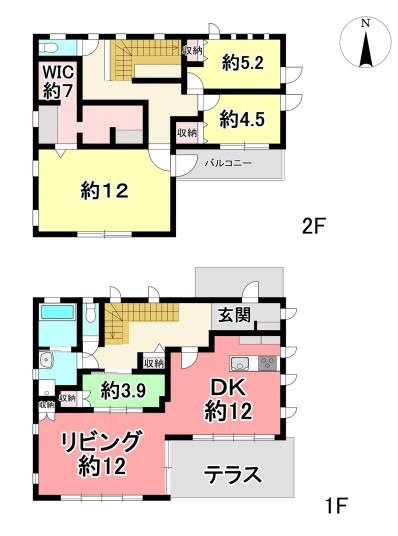 【中古戸建】足利市八椚町の間取り|■間取り図｜敷地面積：231.46㎡（約70.01坪）　建物面積：131.92㎡（約39.90坪）