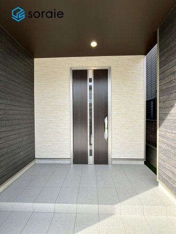 狭山富士見14期　新築戸建　ハートフルタウンの玄関|１月２６日撮影