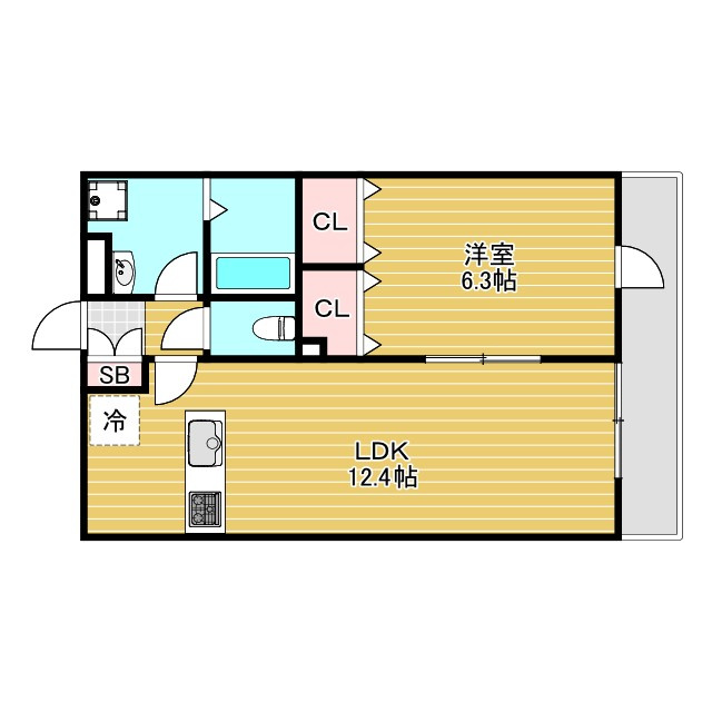 リブリ・リヴェール池田呉服町の間取り