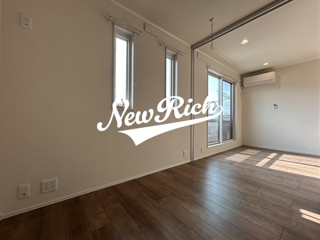 前橋市ぬで島町のアパートのバルコニー