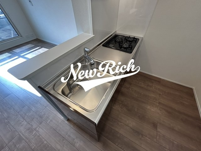 前橋市ぬで島町のアパートのキッチン