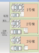 大野城市中央1期　3号棟の区画図