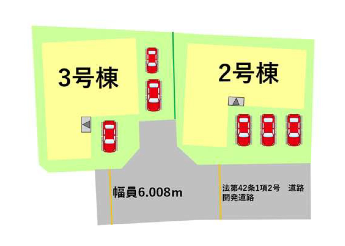 合志市御代志第13-2棟（2号棟）　の区画図|配置図（2号棟）