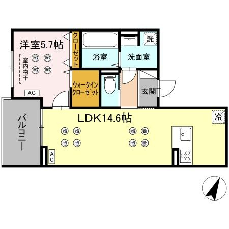 Lumina（ルミナ）　Ⅰ棟の間取り