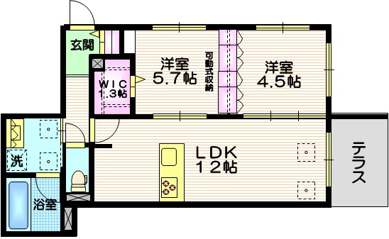 メゾン・ド・ファミーユの寝室